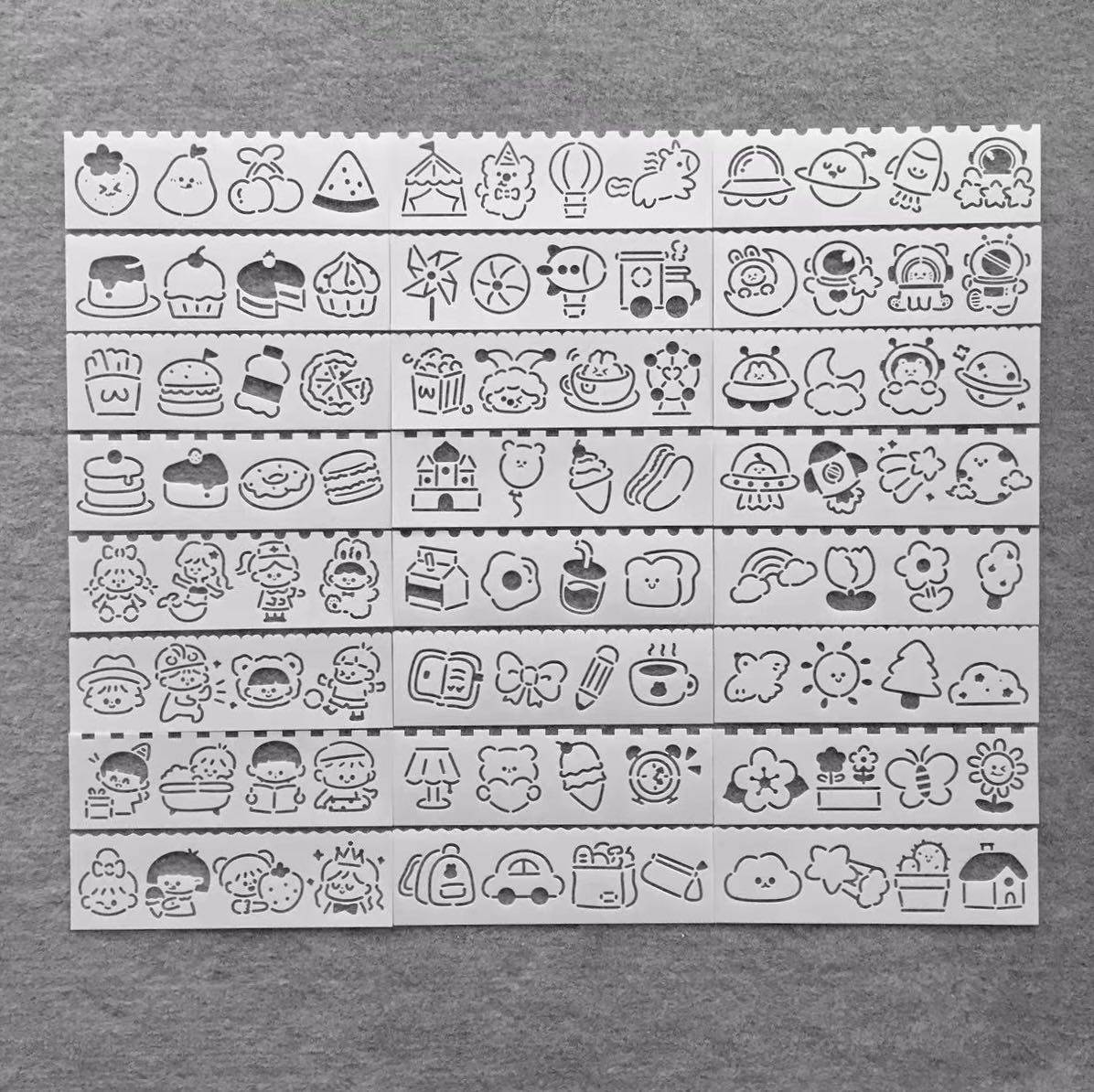 新款细长学生绘画模板条4款一套镂空手抄报模板卡通绘画模板尺,文具电教/文化用品/商务用品,各类尺/三角板/量角器,淘宝优惠券,粉丝福利购,淘宝优惠卷