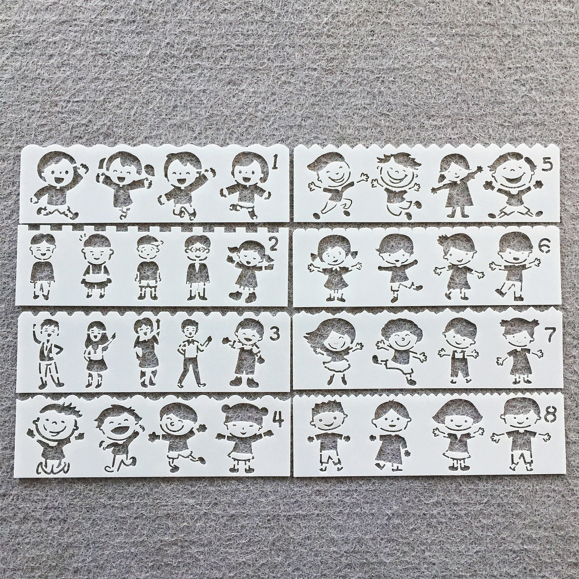 새로운 그림 낙서 템플릿 편지 동물 손 계정 중공 레이스 눈금자 어린이 DIY 색칠 템플릿 긴 스트립 눈금자