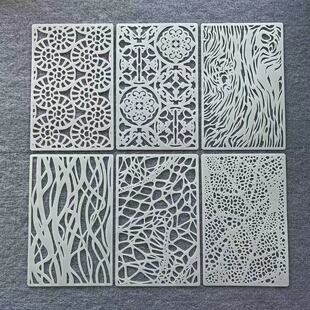 新款学生绘画辅助豹纹图案蛇纹创意镂空模板手工涂鸦制作墙绘喷绘