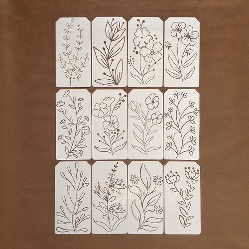 镂空花草绘画手账墙面装饰