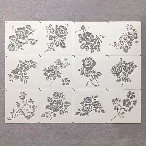 DIY绘画模板春天植物花朵