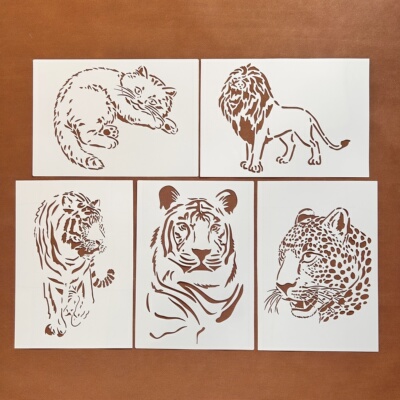动物系列镂空尺子绘画遮蔽板