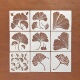 银杏叶树叶镂空涂鸦临摹拓印喷漆墙绘创意装 15cm 饰遮绘画模板15