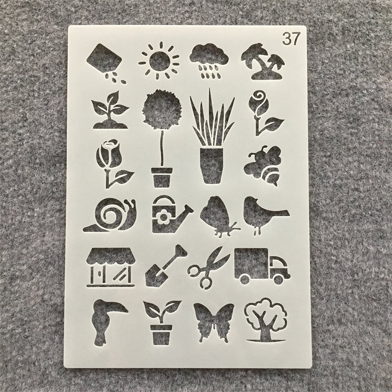 새로운 핸드북 아트 페인팅 휴일 중공 드로잉 보드 낙서 장식 어린이 그림 보조 템플릿 눈금자