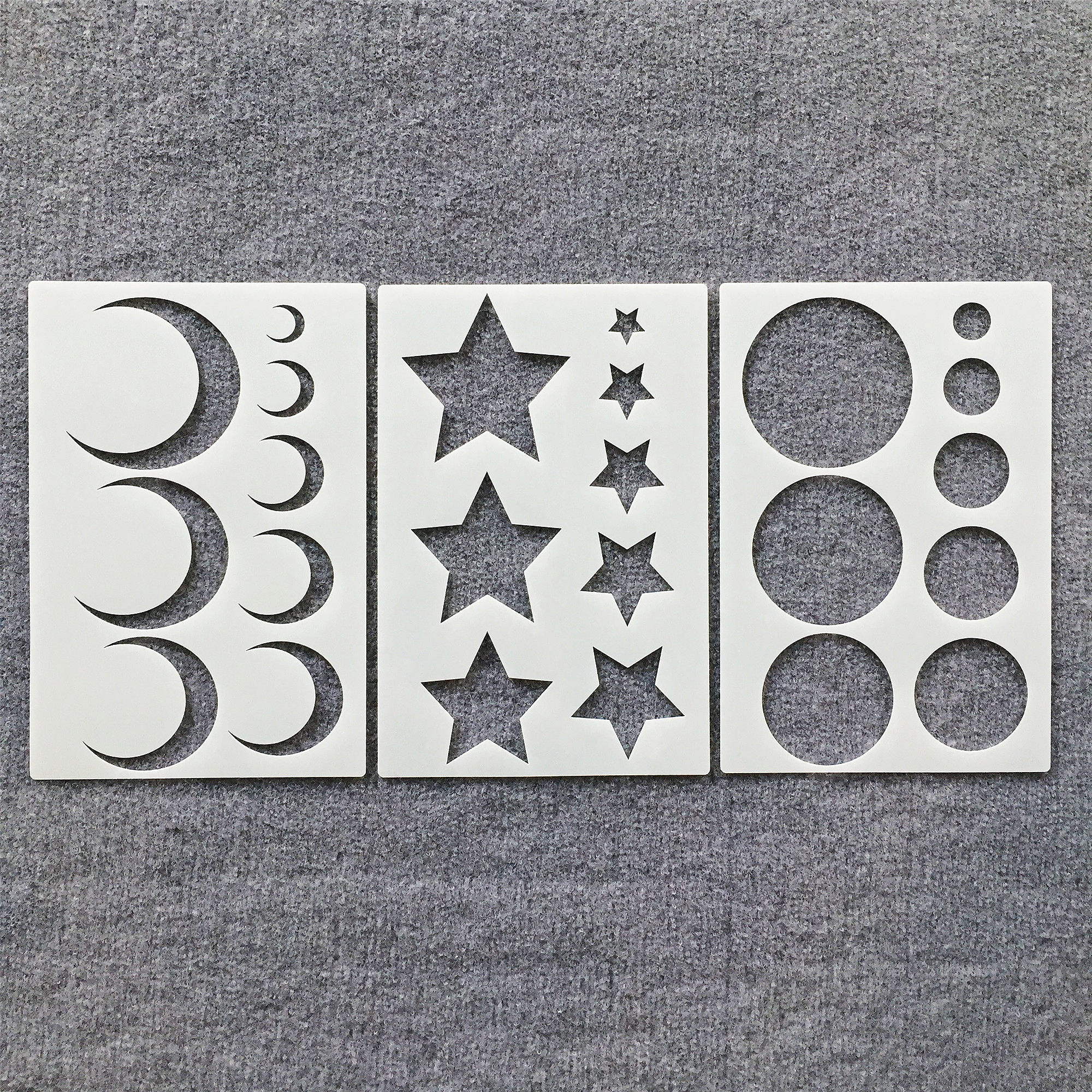 새로운 창조적 인 기하학적 그림 중공 템플릿 어린이 보조 장식 잉크젯 그림 템플릿 눈금자