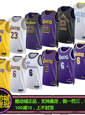 正品NIKE耐克詹姆斯湖人骑士队球队联盟城市宣告复古版SW球衣背心