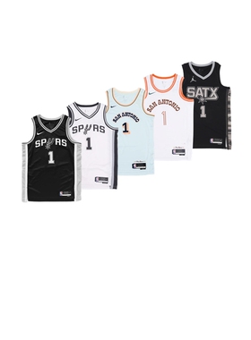NIKE耐克文班亚马1号马刺23-24城市限定SW球衣篮球服背心DX8519