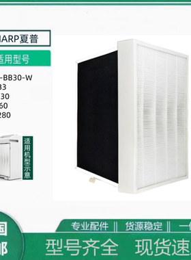 适用SHARP夏普空气净化器KC-BB30-W/WB3/BD30/CE60/W280滤网滤芯