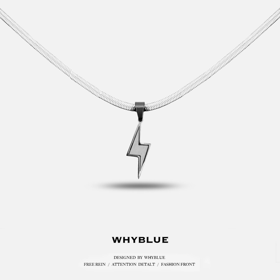 WHYBLUE 原创闪电项链男女生小众设计复古高级感吊坠简约个性潮牌