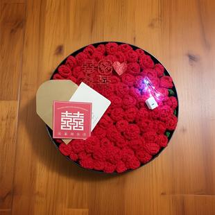 成品玫瑰花束毛毯子新娘结婚新人订婚实用礼物送朋友闺蜜高档喜毯