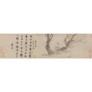 高清复刻明代唐寅唐伯虎风木图国画古代名画悲怆之美微喷装 饰画