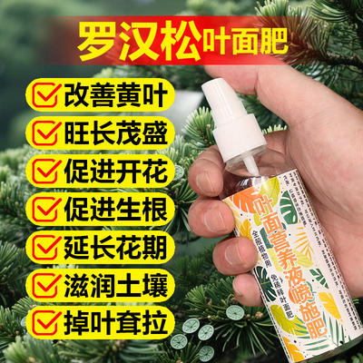 罗汉松专用肥料盆栽盆景大树苗营养液叶子焦尖干枯萎黄黑斑叶面肥