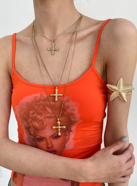 度假风海星贝壳开口手镯