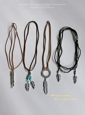 复古波西米亚风绿松石项链