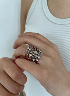 冷淡风高级感叠戴开口戒指