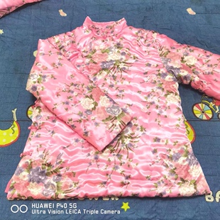 手工棉花大襟棉衣 复古唐装盘扣棉袄