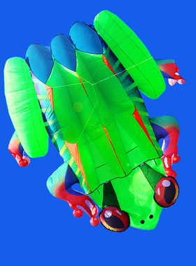 正品大型新款易飞软体风筝青蛙无骨伞布风筝树蛙领航一线牵kite