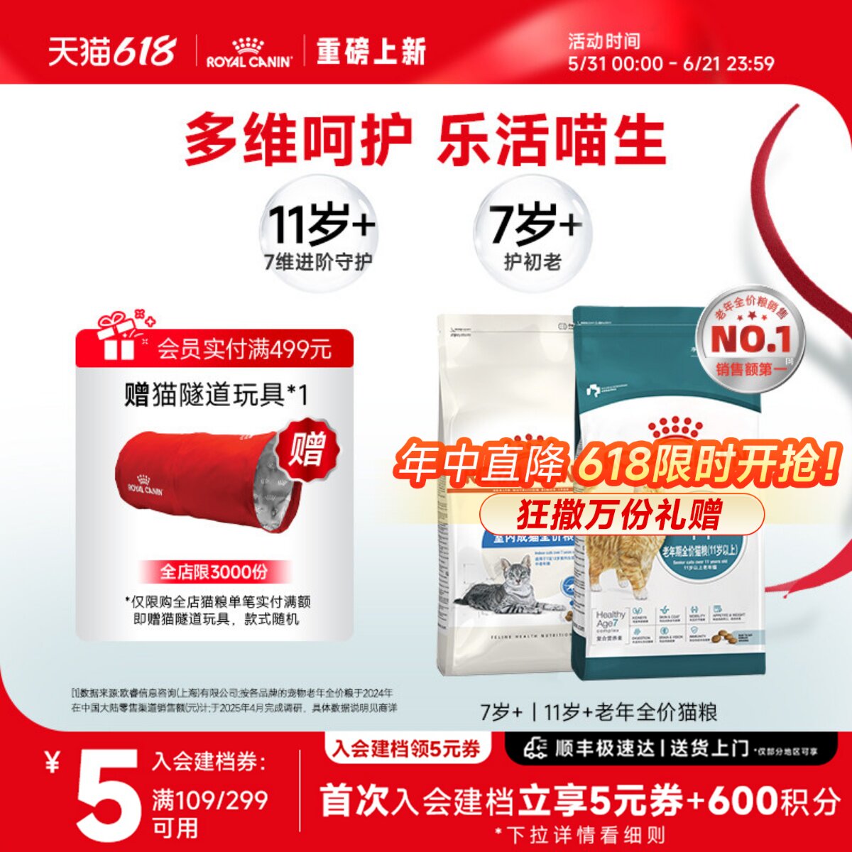 皇家猫粮7岁11岁以上老年猫S27/AG28室内通用型成猫粮全价营养