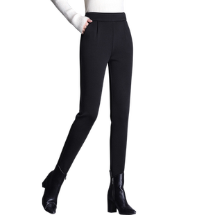 加绒哈伦裤女秋冬2026新款加厚女士棉裤冬季西装休闲小脚萝卜女裤