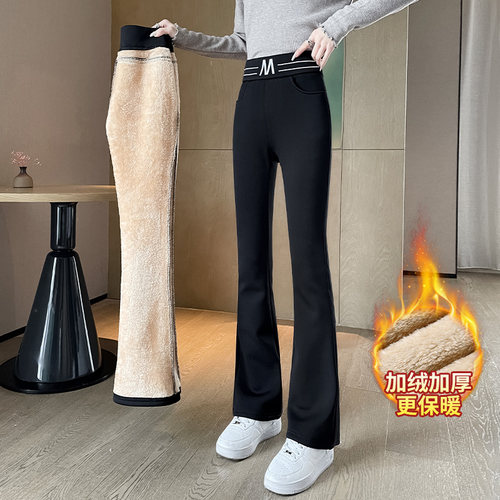冬季特厚羊羔绒裤子女保暖
