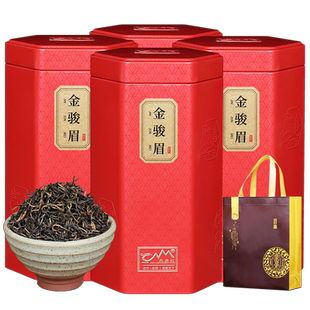 金骏眉红茶茶叶养散装浓香型金俊眉罐装胃奶茶送礼凤鼎红礼盒装