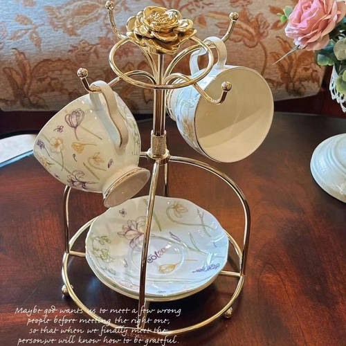 Alice 欧式复古骨瓷咖啡杯子陶瓷杯碟高档轻奢精致下午茶茶具套装