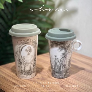 贵族英式简约ins釉下彩陶瓷马克杯牛奶杯咖啡杯水杯早餐 杯子情侣