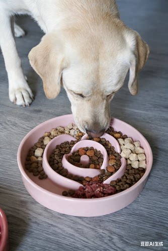 美国LE TAUCI陶瓷慢食碗宠物猫狗食盆防噎防打翻丰容缓食狗碗推荐