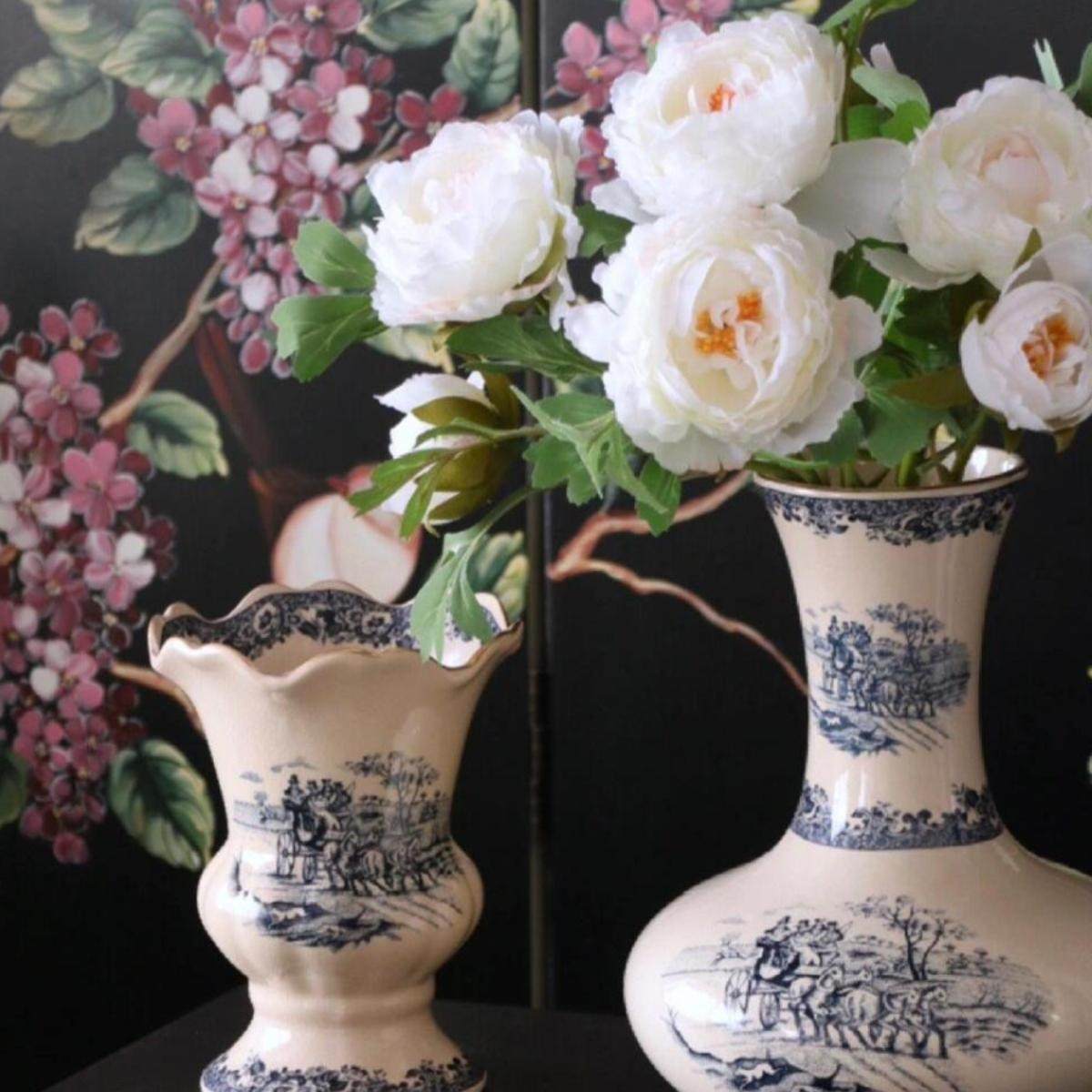 北欧简约超大号陶瓷收纳罐家用厨房工具置物架桌面圆形收纳筒花瓶