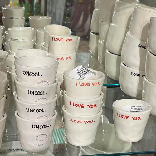 法复古设计师款咖啡杯小众设计感釉下彩迷你小号意式浓缩杯小容量