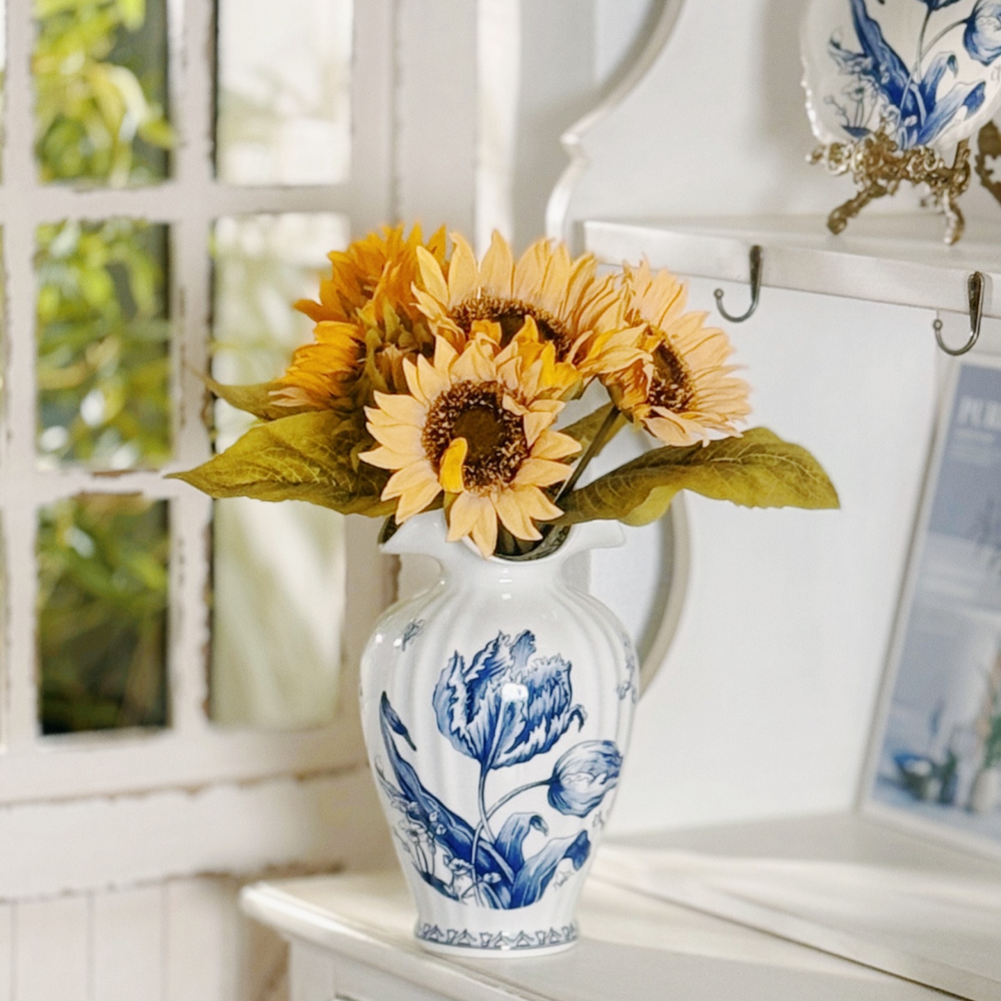 新中式复古颜值陶瓷花瓶摆件客厅插花禅意办公室户玄关家居装饰品