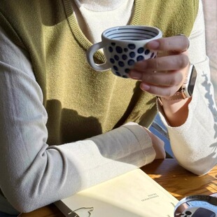 高颜值意式浓缩咖啡杯陶瓷迷你茶杯马克杯60ml韩式可爱萌茶杯手捏