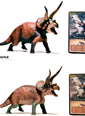 西班牙Eofauna正品仿真恐龙模型玩具史前侏罗纪三角龙儿童礼物