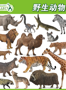 CollectA英国我你他仿真野生动物合集模型玩具认知老虎狮子长颈鹿