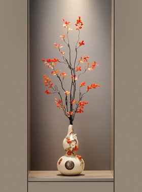 五福临门葫芦摆件客厅招财玄关壁龛花瓶装饰新中式乔迁新居礼物