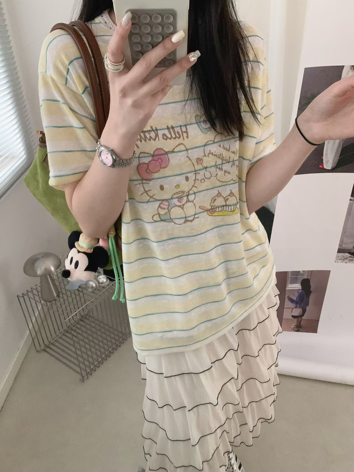 特价福利款 韩系刺绣t恤纯棉 圆领短袖套头上衣女士小个子