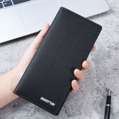 薄款 随身带帆布钱包男长款 复古时尚 皮夹大容量多卡位钱包卡包一体