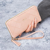 长款 钱包女款 韩版 2025新款 时尚 压花大容量多功能妈妈手拿包手机包