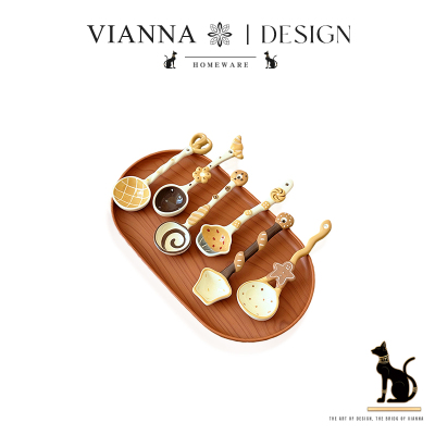 VIANNA可爱陶瓷勺子甜品勺