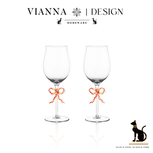 黄蝶·HUAG创意立体蝴蝶结玻璃高脚红酒杯葡萄酒杯香槟杯 VIANNA