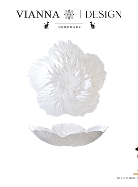 VIANNA丨花朵·JFTJ北欧珠光简约糖果盘家用零食盘茶几摆放果盘子