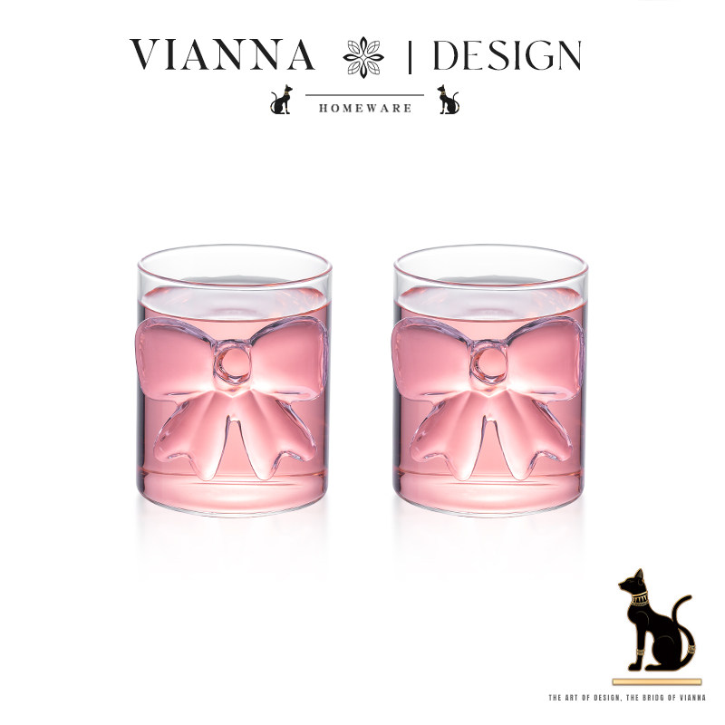 VIANNA丨蝶羽·HUDI高颜值蝴蝶结玻璃杯威士忌酒杯高脚杯鸡尾酒杯,餐饮具,洋酒/威士忌杯,淘宝优惠券,粉丝福利购,淘宝优惠卷