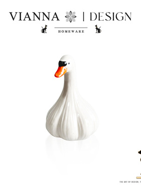 VIANNA丨蒜了鸭·AHSN创意搞怪陶瓷鸭治愈桌面小摆件节日生日礼物