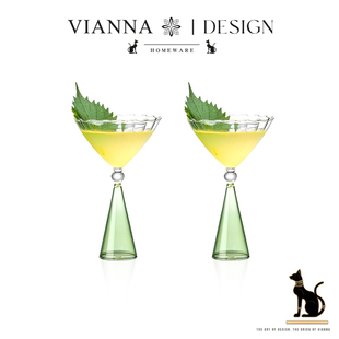 VIANNA 贝壳纹·AFVD小众设计感玻璃鸡尾酒杯高脚雪糕杯甜品杯子