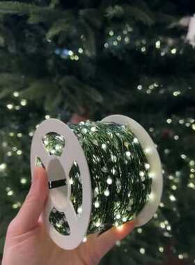 圣诞树灯串led星星装饰氛围灯带墨绿铜线户外防水圣诞节布置彩灯