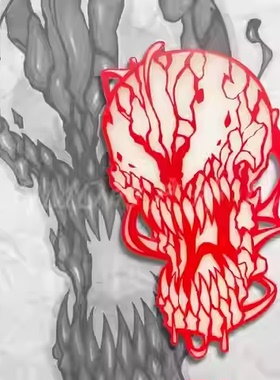 现货 GRUMPY GLOW RED ACRYLIC PATCH 漫威毒液款 夜光限量版臂章