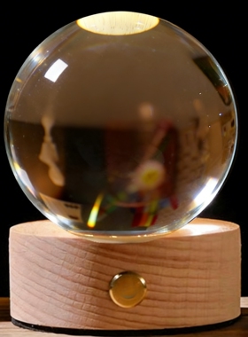 发光星空宇宙触摸水晶球小夜灯