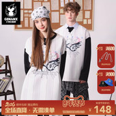 美式 GENANX闪电潮牌2026春季 新款 街头潮流撞色条纹重磅圆领卫衣男