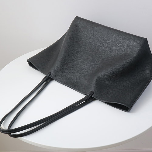 韩版文艺复古风软皮大容量托特包