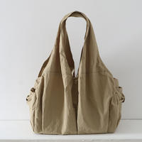 Japanese-style artistic, fresh and simple, large-capacity single-shoulder cloth bag, women's casual hand-held multi-pocket mommy bag, travel bag thumbnail 3